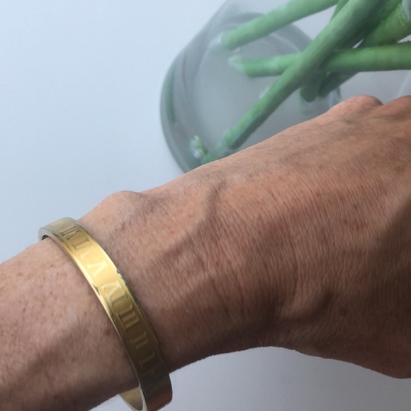 Gold tone Roman numeral bracelet - Picture 6 of 13